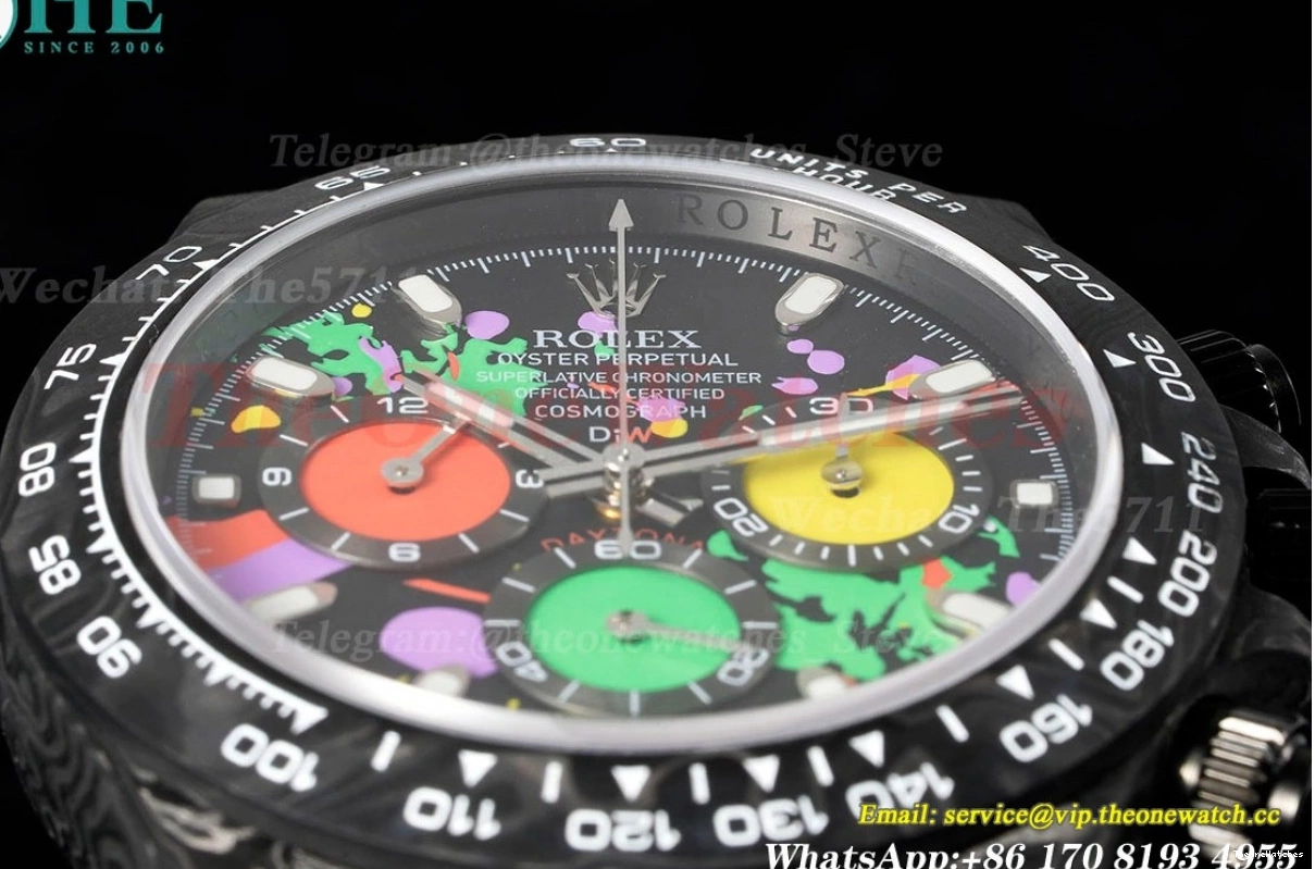 Daytona QF Dial DIW NY Graffiti Carbon SA4130 Colorful 40mm 0416